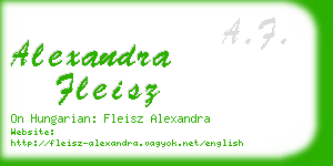 alexandra fleisz business card